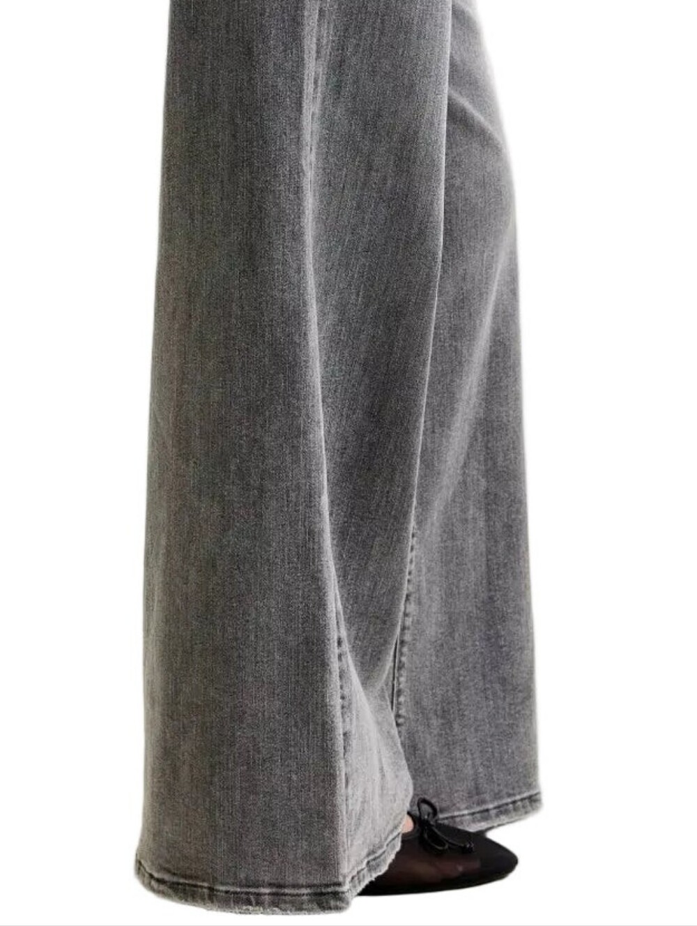 Judy Blue Mid-Rise Waist Palazzo Ultra Wide Leg Split Yoke Denim Jeans Pants - Picture 12 of 15